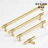 Novus Knurled Matte Brass Cabinet Pull handle