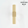 Solid brass knurled pull for cabinets and drawers