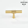Durable matte brass knurled cabinet handle