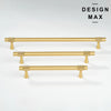 Matte brass knurled cabinet pull by Design Max