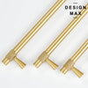 Novus brass knurled T-bar pull for drawers