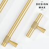 Matte brass knurled hardware for cabinets