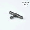 Novus Knurled Metallic Gray T Knob with textured cylindrical grip.