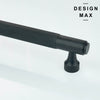 Pluto Matte Black Knurled Cabinet Pull 3