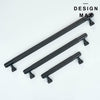 Pluto Matte Black Knurled Cabinet Pull 1
