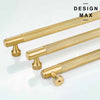 Pluto Satin Brass Knurled Cabinet Pull