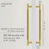 Versatile brass cabinet pulls, suitable for both kitchen and bathroom cabinetry.