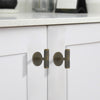 Sleek modern brass cabinet knobs with a polished finish, perfect for a touch of luxury
