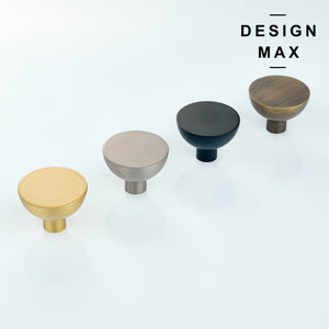 Versatile brass knobs and handles ideal for both kitchen and bedroom furniture
