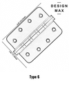 Ramtek silver hinges for commercial door installations

