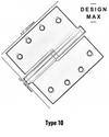 durable satin silver ball bearing hinges for metal doors

