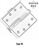 durable satin silver ball bearing hinges for metal doors

