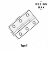 heavy-duty satin silver door hinges with smooth finish

