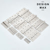 Satin silver ball bearing door hinges