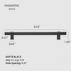 Minimalist brass cabinet hardware with a matte black finish, ideal for a clean and uncluttered look
