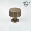 Knurled brass cabinet knobs 