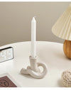 Handcrafted Ceramic Knotted Taper Candle Holder