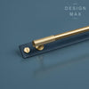 Modern brass cabinet knobs with a curved handle, adding a touch of sophistication
