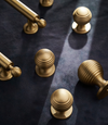 Unique Ball Round Knobs and Pulls - Satin Brass