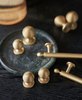Unique Ball Round Knobs and Pulls - Satin Brass
