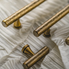 Hammered Antiqued Brass Cabinet T-Knobs and Pulls