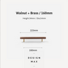 Premium Walnut and Solid Brass Hardware