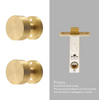 Modern Brushed Brass Round Passage Door Knob Set