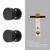 Modern Matte Black Round Passage Door Knob Set