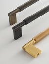 Premium Brushed Brass Modern Sliding Door Handles
