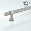 Modern brass cabinet knobs with a brushed nickel finish, creating a sleek and contemporary look.
