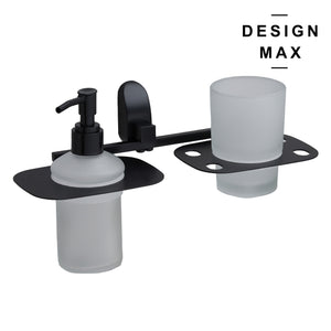 Stylish bathroom double soap dispenser holder
