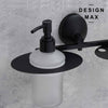 Elegant double soap holder with glass dispensers
