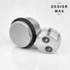 Matte Silver Knurled Solid Brass Door Stop