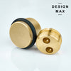 Matte Brass Knurled Solid Brass Door Stop