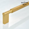 Square Base Modern Knurled Appliance Sliding Pull With Matte Brass1