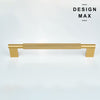 Square Base Modern Knurled Appliance Sliding Pull With Matte Brass8
