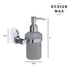 Bathroom double soap dispenser with glass cup
