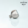 Modern brass cabinet knobs with a brushed nickel finish, creating a sleek and contemporary look
