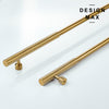  Elegant brass appliance  pull with a polished finish, perfect for a touch of luxury