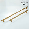 Unique brass appliance  pull with a geometric design, adding a touch of personality to your space
