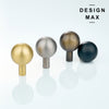 Modern brass cabinet knobs with a brushed nickel finish, creating a sleek and contemporary look
