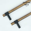 Side-by-side comparison showing Tecton's brass alloy vs standard zinc hardware durability