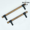 Size comparison of 1.5" vs 2" brass T-knobs for cabinet door vs drawer use