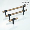 Close-up of solid brass Tecton T-knob showing premium brushed finish and precise machining