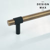 Ergonomic T-shaped profile of cabinet pull allowing secure grip