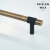 Fingerprint-resistant brushed finish on frequently used cabinet knobs