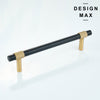 Hand gripping brass T-pull demonstrating comfortable 1.2" projection depth