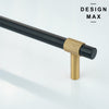 Cross-section detail revealing solid brass construction of Tecton cabinet knob