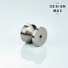 Modern brass cabinet knobs with a brushed nickel finish, creating a sleek and contemporary look
