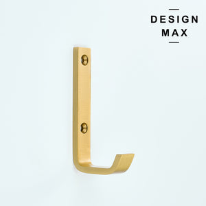 Polished brass mudroom hook, adding luxury and functionality to your space
